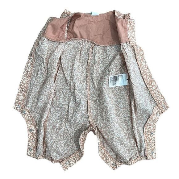 H&M Baby Girl Floral Print Sleeveless Cotton Romper White & Tan Size 3M - Picture 6 of 9